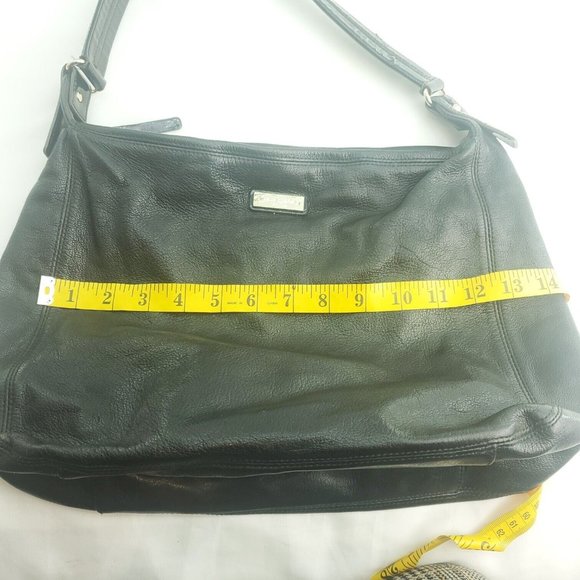 Kate Spade Womens Black Leather Adjustable Single Strap Lined Shoulder Bag - Picture 9 of 15